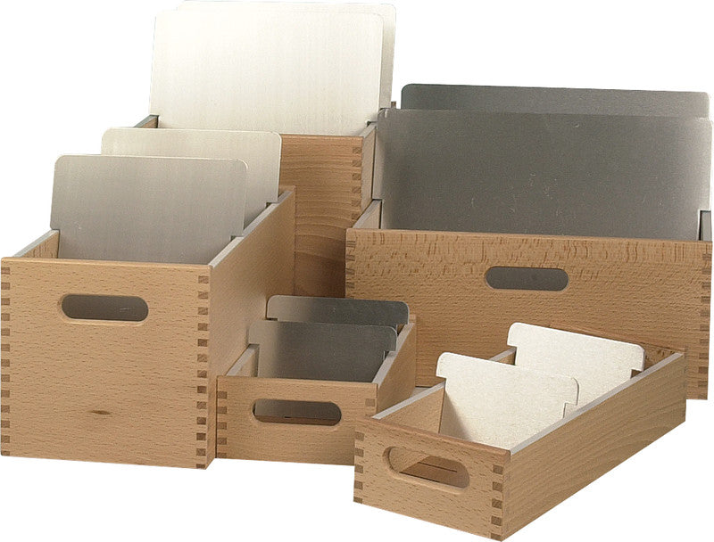 Flück Karteikasten A6 quer, braun, Buche – 1 Stück