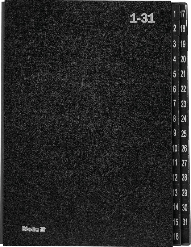 Biella Sammelmappe, für A4, Karton, Schwarz