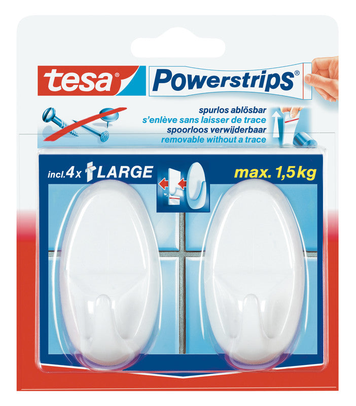TESA Wandhalterung – Weiss, 2er-Pack
