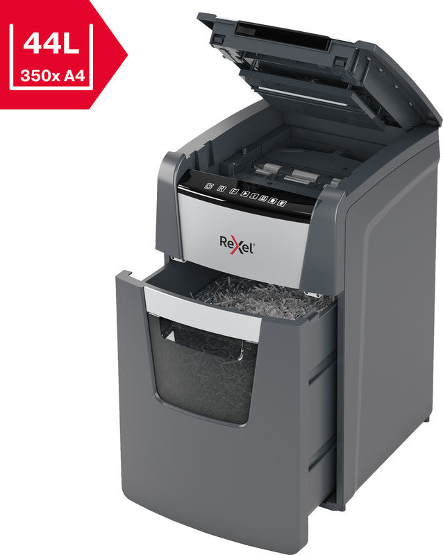 Rexel Aktenvernichter mit Autofeed 130 Blatt, DIN P-4, Partikelschnitt 4 × 28 mm, 44 l