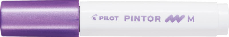 Pilot Pigment-Marker Pintor – Rundspitze 1,5-2,2 mm – Metallisch Violett – Für dunkle Oberflächen geeignet