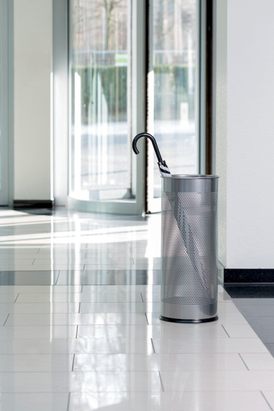 Durable Schirmständer – Metall, Silber, 28,5 l, Ø 26 cm × 62 cm