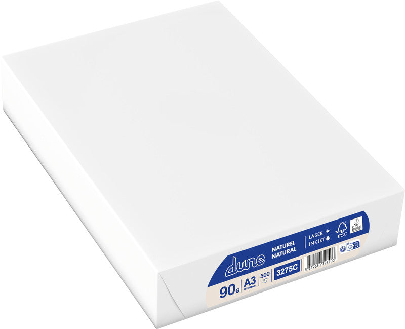 Clairefontaine Kopierpapier – A3, 90 g/m², weiss – für Inkjet/Laser/Kopierer – FSC – 500 Blatt