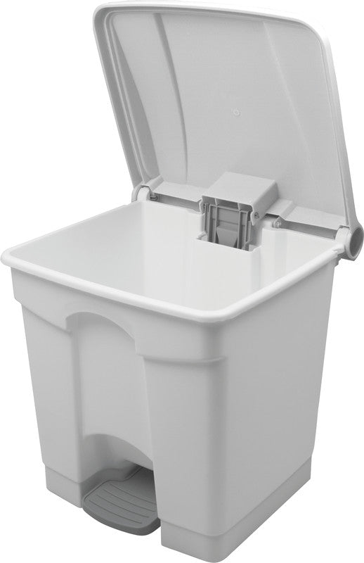 Helit Treteimer the step – 30 l – Kunststoff (PP), rechteckig – weiss