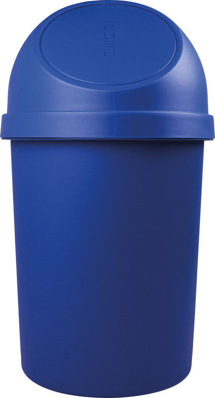 Helit Abfallcontainer The Flip – 45 l – mit Deckel – Kunststoff, Blau – Ø 403 × H 700 mm