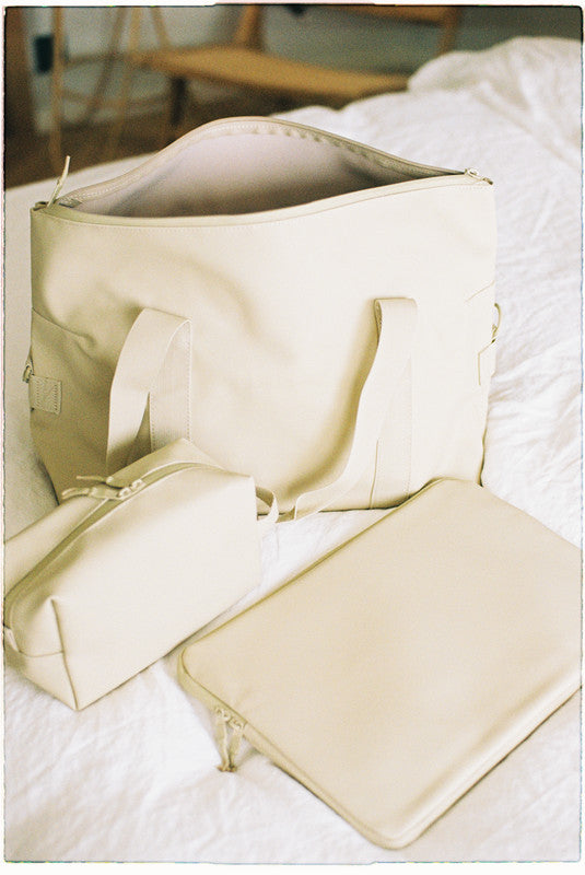 Beckmann Street Notebook-Schutzhülle – für Notebooks bis 15", wasserabweisend, recyceltes PET (rPET), beige