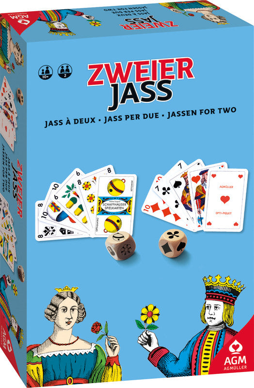 AGM AG Müller Jasskarten Zweier-Jass – 2 Spieler, ab 10 Jahren, d/f/i, 36 Karten, 150 × 224 × 45 mm