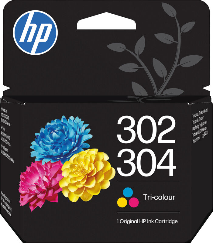 HP 302/304 Cyan/Magenta/Gelb Tintenpatrone (Original) – 100 Seiten – für HP DeskJet/Envy/OfficeJet …