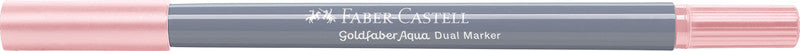 Faber-Castell Brush Pen Goldfaber Aqua – Pinselspitze & Finelinerspitze 0,6 mm – Blassrosa – wasservermalbar