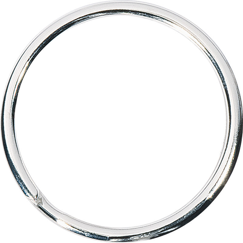 Rieffel Schlüsselanhänger – Stahl, Ø 24 mm, silber, 100 Stk.