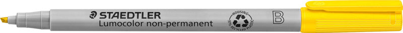 Staedtler Non-Permanent Marker Lumocolor – breite Keilspitze 1-2,5 mm – gelb – nachfüllbar