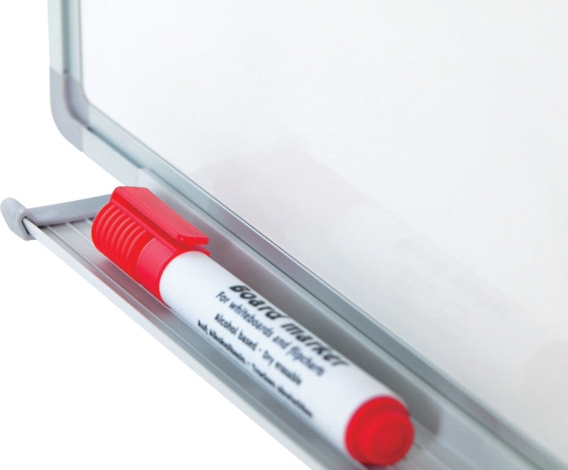 Berec Whiteboard – 150 × 120 cm, Emaille, magnetisch, Aluminiumrahmen, Wandmontage