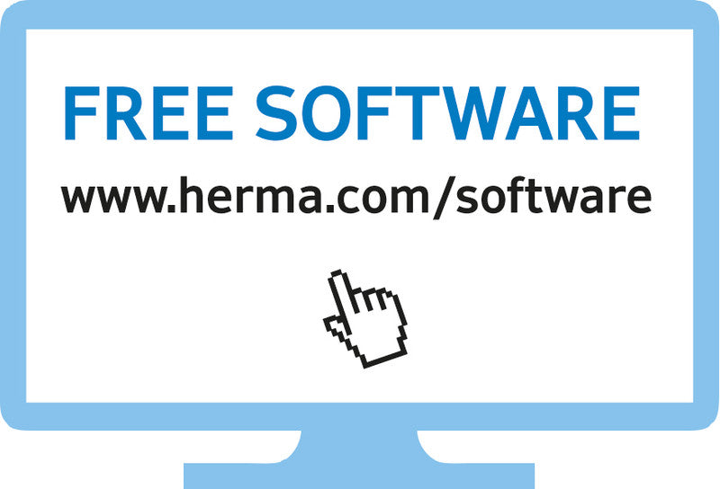 HERMA Drucketiketten, 63,5 mm × 29,6 mm, silber, Folie, extra stark, 25 Blatt (675 Etiketten)