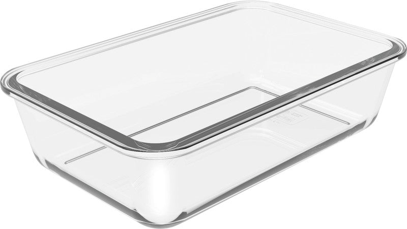 Rotho Glasbehälter – 1,1 l, Borosilikatglas, transparent, spülmaschinenfest, mikrowellengeeignet