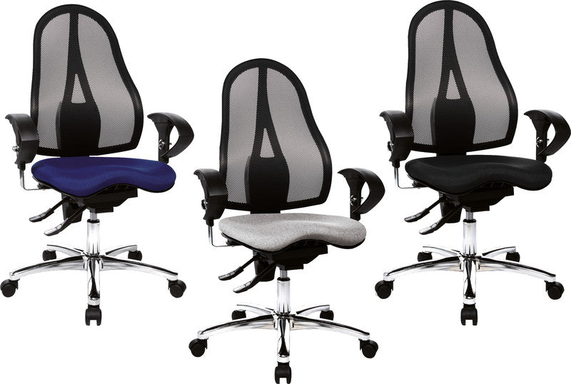 Topstar Bürostuhl Sitness 15 – Sitzhöhe 43–54 cm, 110 kg, Blau
