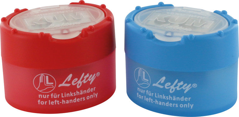 Kum Spitzer – manuell, 2-Loch, mit Behälter, für Blei- und Buntstifte Ø 8 und 11 mm, Kunststoff, assortiert