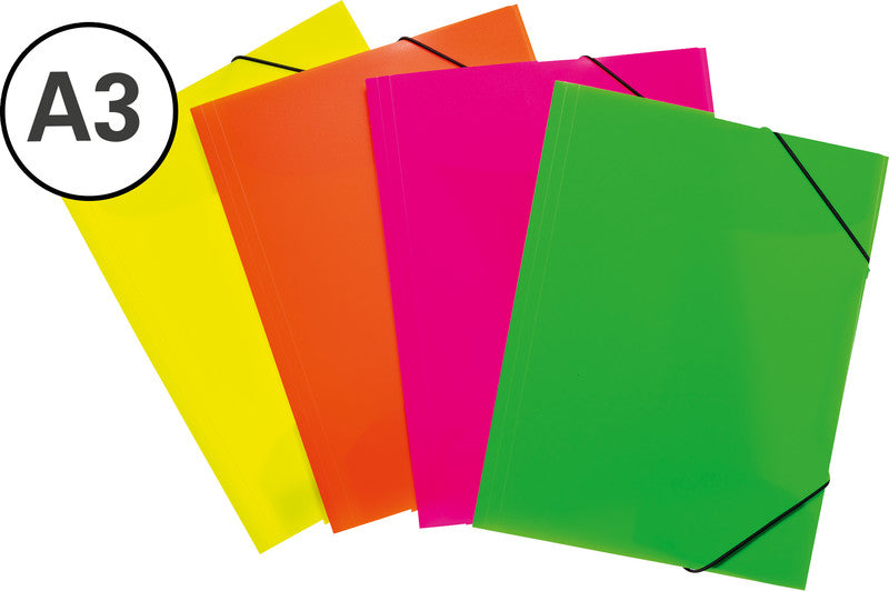 HERMA Sammelmappe für A3, Kunststoff, sortiert, mit Gummizug