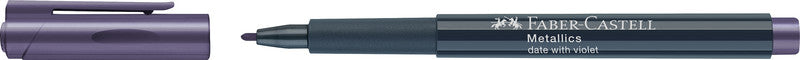 Faber-Castell Non-Permanent-Marker Metallic – Rundspitze 1,5 mm – sortiert – 12er-Set – für dunkles Papier