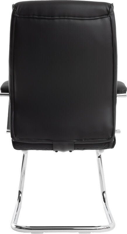Q-CONNECT Módena Besuchersessel – Kunstleder – Schwarz, bis 120 kg