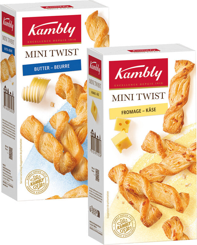 Kambly Salzgebäck Mini-Twist – Käse, 100 g