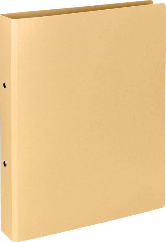 Kolma Ringbuch aus Weizenstroh – 2-Ring Ø 35 mm – für A4 – Rückenbreite 4 cm – Beige