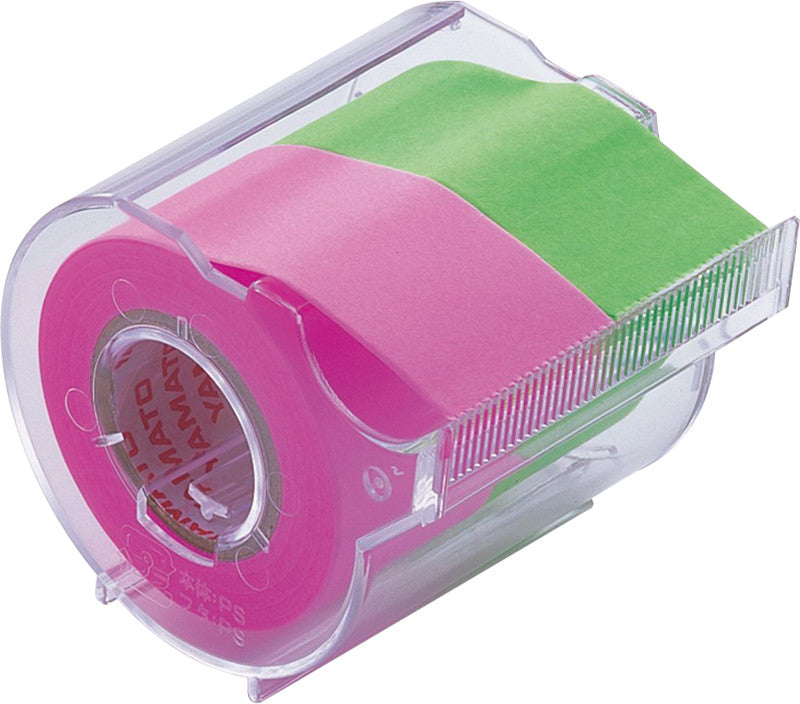 Yamato Haftnotizen – 25×10000 mm – sortiert (Rose, Limette), 2×10 m, mit Dispenser, Papier