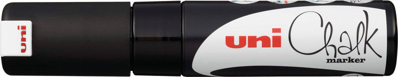 Uni-Ball Kreidemarker – Keilspitze, 8 mm – Schwarz