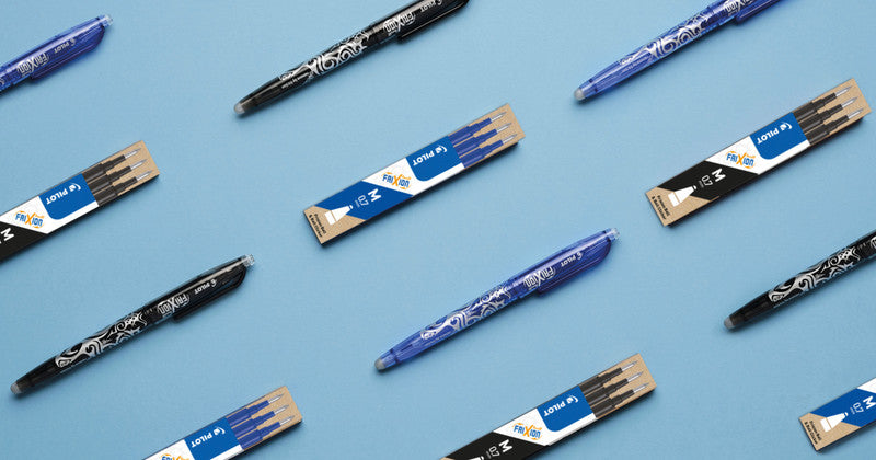 Pilot FriXion Ball – Radierbarer Tintenroller-Set mit Kappe, 0,7 mm, Blau, 4er Etui