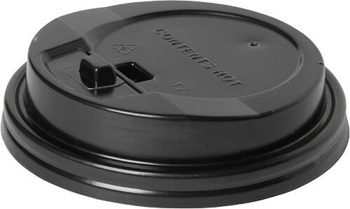 Duni Becherdeckel PS, mit Trinkloch – für Becher 2,4 dl, schwarz, 40 Stück