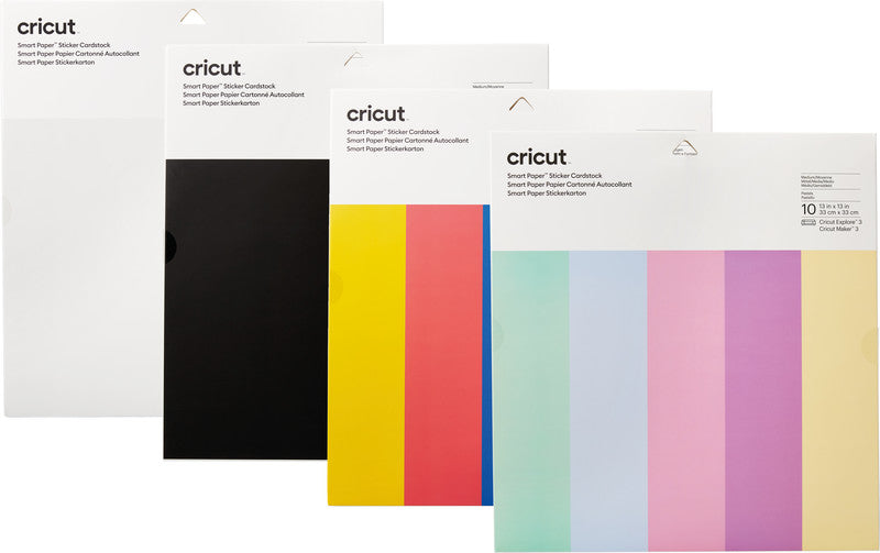 Cricut Stickerpapier – für Cricut Maker 3 und Explore 3 – 330 × 330 mm – 210 g/m² – schwarz – 10 Stk.