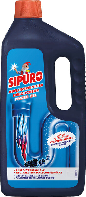 Sipuro Abflussreiniger für Abfluss – Blau, Flasche – 1 l