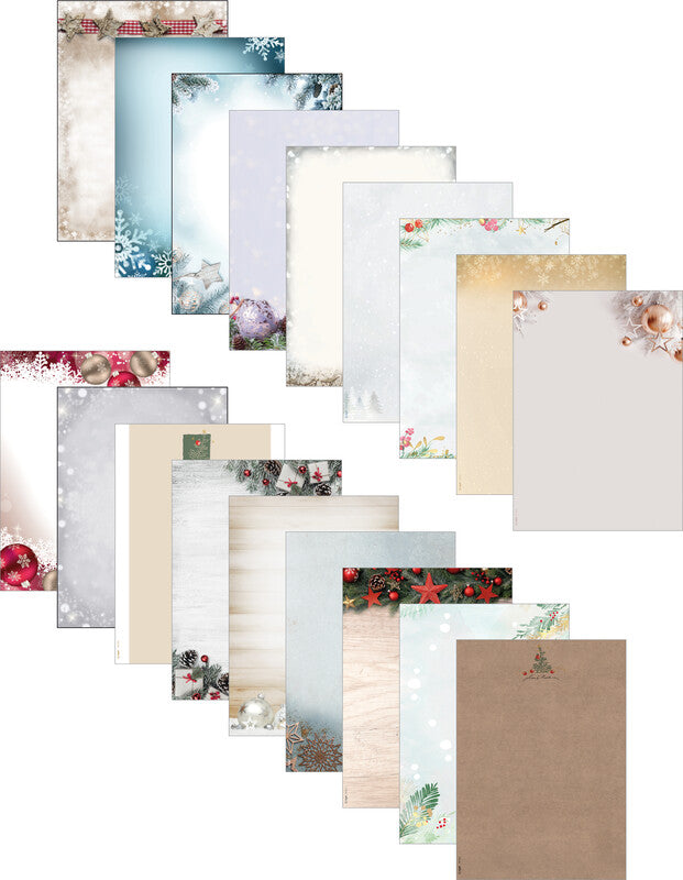 Sigel Motivpapier – A4, 90 g/m², Motiv Weihnachten mit Äpfeln – für Inkjet/Laser/Kopierer – FSC – 100 Blatt