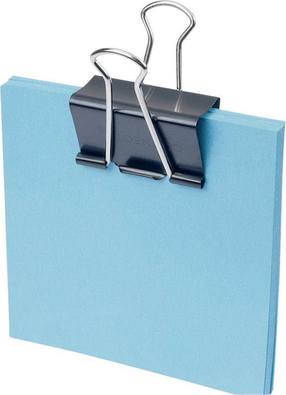 Q-CONNECT Büroklammern – Foldback-Clips – 40 × 17,5 mm – Metall – Schwarz – 10 Stück