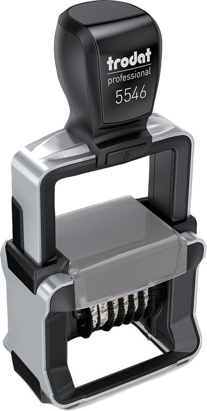 Trodat Motivstempel Professional 4.0 – Motiv: Zahlen, selbstfärbend, Metall