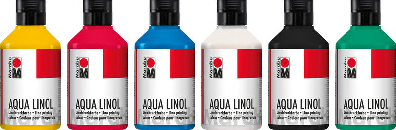 Marabu Linoldruckfarbe – Weiss, 250 ml, für Linolschnitt