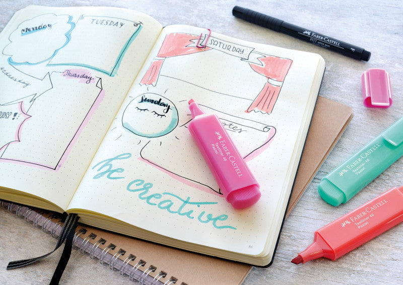 Faber-Castell 46 Textmarker Purpurrosa – Keilspitze, 1–5 mm, nachfüllbar