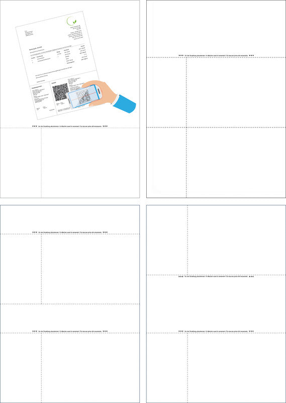 Dataform Formular – für QR-Rechnung, 500 Blatt, A4
