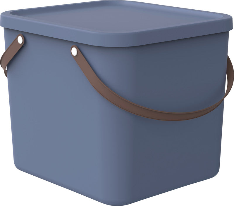 Rotho Aufbewahrungsbox Albula – 40 l, Kunststoff, Horizon Blau, 35,8 × 34 × 40 cm