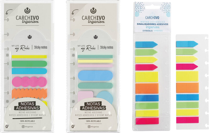Carchivo Indexstreifen Ingeniox – sortiert (neon), 6-teilig, für Carchivo Ingeniox Spiralbuch