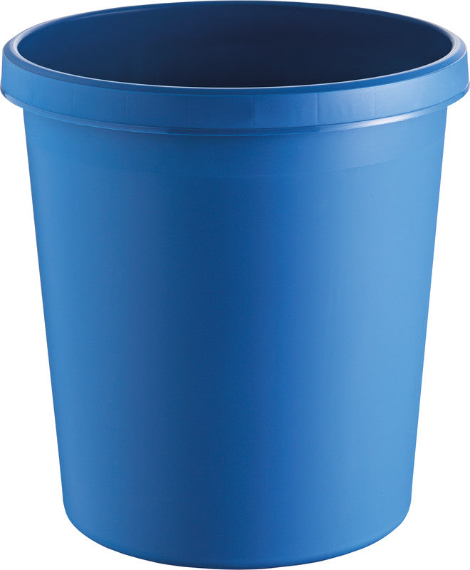 Helit Papierkorb the german – 30 l – Kunststoff, blau – Ø 350 × H 410 mm
