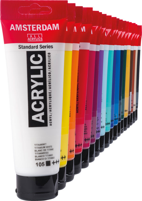Royal Talens Amsterdam Standard-Serie Acrylfarbe-Set – 18 Farben (18×120 ml (2,16 l))