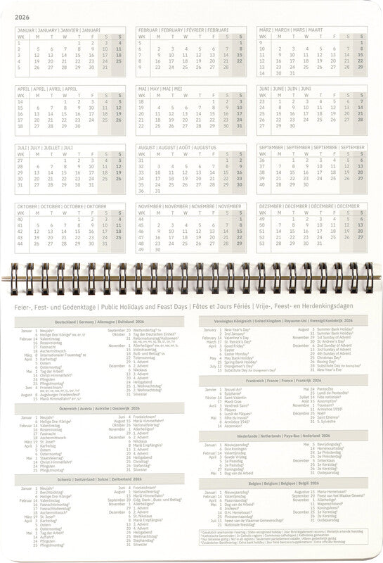Sigel Conceptum Kalender-Einlage – 1 Monat/2 Seiten, 22 × 21,3 cm, 2027