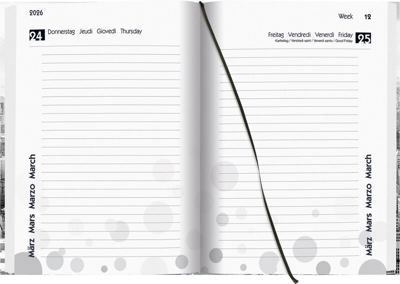 Biella mydiary Schüleragenda – 1 Tag/Seite, gebunden, 12 × 16,5 cm, Aug–Jul, City, FSC