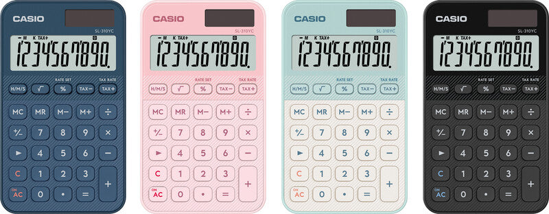 Casio Taschenrechner SL-310YC – 10-stellig – Solar/Batterie – Schwarz
