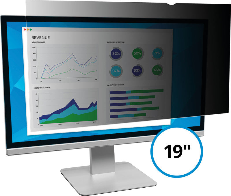 3M Blickschutzfilter für Monitor 19,0", 5:4 – 377 × 302 mm