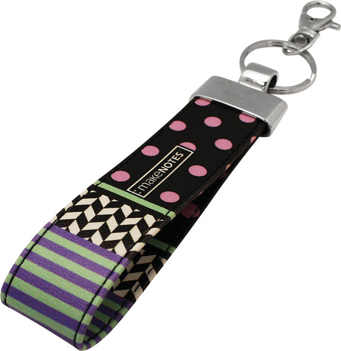 Makenotes Schlüsselanhänger – Kunstleder, B 30 × H 180 × T 6 mm, assortiert
