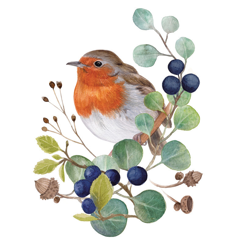 Ppd Servietten Vogel auf Zweig – 33 × 33 cm – 3-lagig, Tissue – 20 Stk., FSC