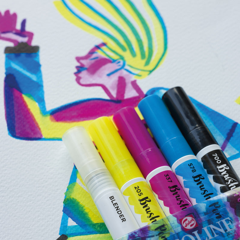 Talens ecoline Filzstifte, 4 Farben, 5 Stk.