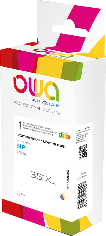 Owa Tintenpatrone 351XL, farbig, 18 ml – für Inkjetdrucker