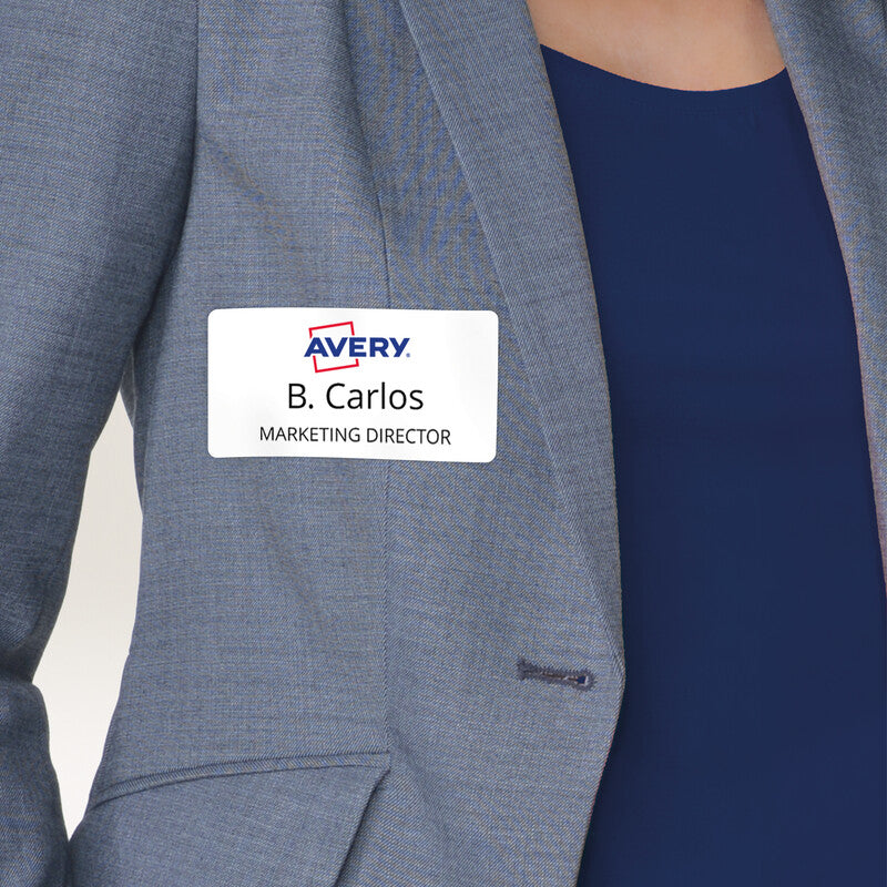 Avery Namens-Etiketten, 64 mm × 30 mm, weiss, Textil, selbstklebend, 540 Etiketten